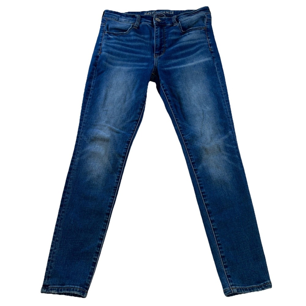 American Eagle Jeans Women's Size 8 Short Blue Super Stretch X Hi-Rise Jegging